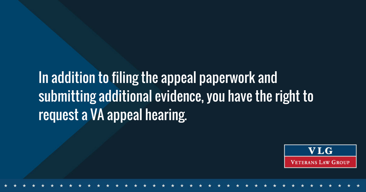 Requesting a VA Appeal Hearing